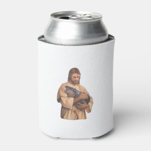 Jesus Holding Moo Deng Tank Top Can Cooler