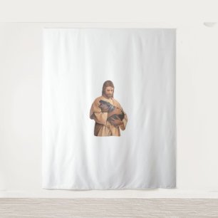 Jesus Holding Moo Deng Tank Top Tapestry