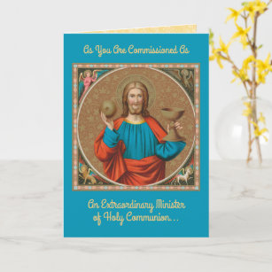 Jesus Holding Up the Eucharist (SNV 050) Card