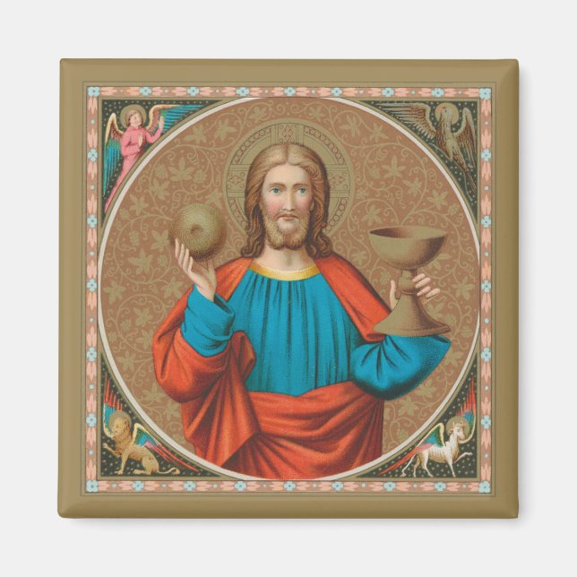 Jesus Holding Up the Eucharist (SNV 050) Magnet (Front)