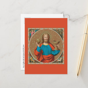 Jesus Holding Up the Eucharist (SNV 050) Postcard