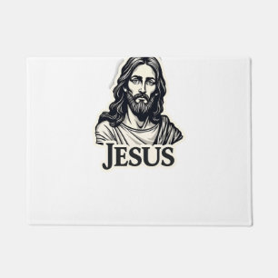 Jesus Holy Name Vintage Engraving Shirt 2 Doormat
