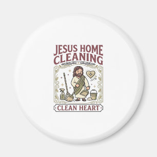 Jesus Home Cleaning Clean Heart Jesus Home Cleanin Magnet