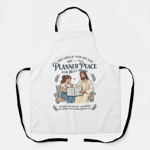 Jesus Homeschool Mum Planner Shirt Faith Based Des Apron