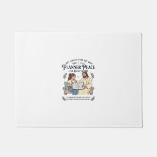 Jesus Homeschool Mum Planner Shirt Faith Based Des Doormat