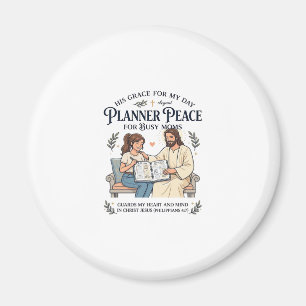 Jesus Homeschool Mum Planner Shirt Faith Based Des Magnet