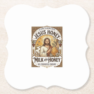 Jesus Honey Milk And Honey Jesus Honey Milk Honey Paper Coaster