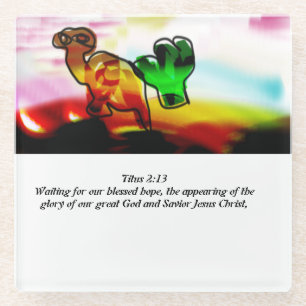 Jesus hope glass coaster