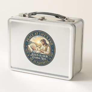 Jesus Hospice End Of Life Comfort Shirt Christian Metal Lunch Box