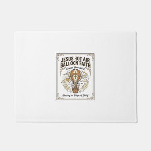 Jesus Hot Air Balloon Faith Jesus Hot Air Balloon Doormat