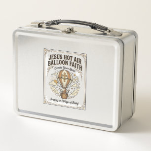 Jesus Hot Air Balloon Faith Jesus Hot Air Balloon Metal Lunch Box