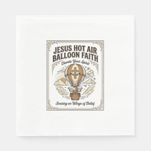 Jesus Hot Air Balloon Faith Jesus Hot Air Balloon Napkin