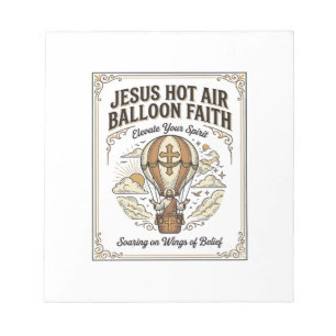 Jesus Hot Air Balloon Faith Jesus Hot Air Balloon Notepad