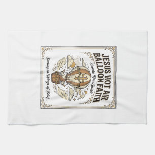 Jesus Hot Air Balloon Faith Jesus Hot Air Balloon Tea Towel
