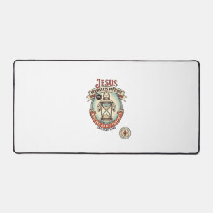 Jesus Hourglass Patience Jesus Hourglass Patience Desk Mat