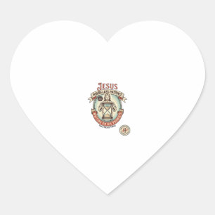 Jesus Hourglass Patience Jesus Hourglass Patience Heart Sticker