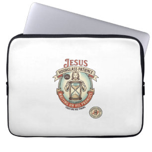Jesus Hourglass Patience Jesus Hourglass Patience Laptop Sleeve