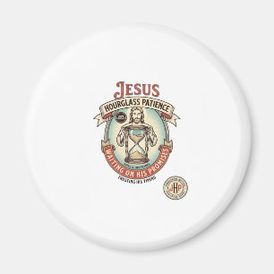 Jesus Hourglass Patience Jesus Hourglass Patience  Magnet