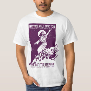 Jesus Humour Funny Jesus Surfing  T-Shirt