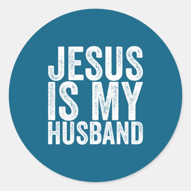 Jesus Husband Classic Round Sticker (Front)