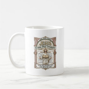 Jesus Hymnal Page Typography Jesus Hymnal Page Coffee Mug