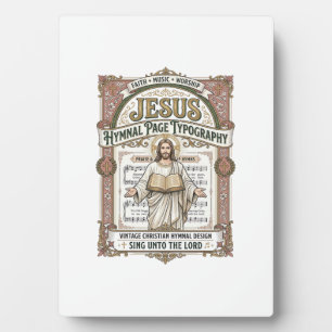 Jesus Hymnal Page Typography Jesus Hymnal Page Plaque
