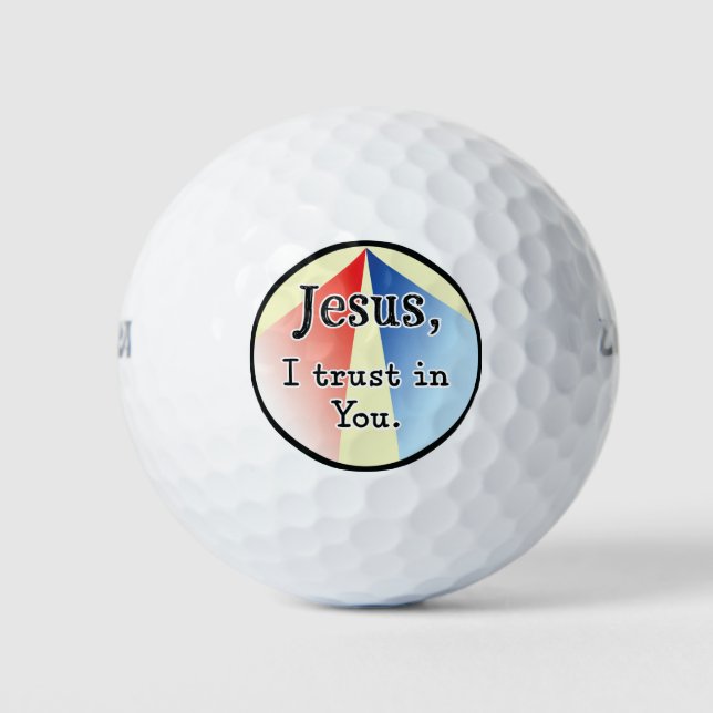 Jesus, I Trust in You: Divine Mercy  Golf Balls (Front)