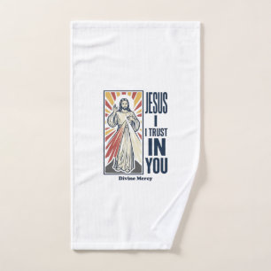 Jesus I Trust In You Divine Mercy Shirt Design_1 Hand Towel