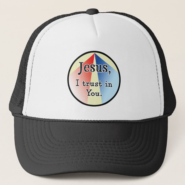 Jesus, I Trust in You: Divine Mercy  Trucker Hat (Front)