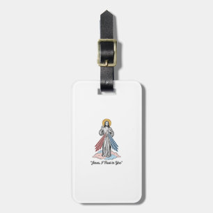 Jesus I Trust in You Vintage Engraving Shirt Desig Luggage Tag