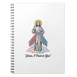 Jesus I Trust in You Vintage Engraving Shirt Desig Notebook