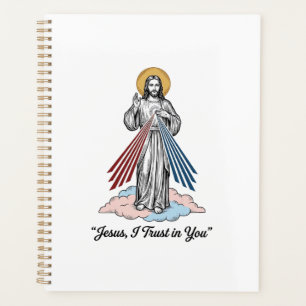 Jesus I Trust in You Vintage Engraving Shirt Desig Planner