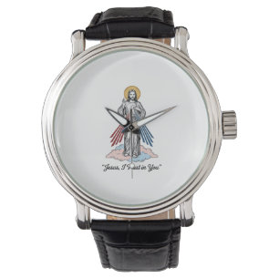 Jesus I Trust in You Vintage Engraving Shirt Desig Watch
