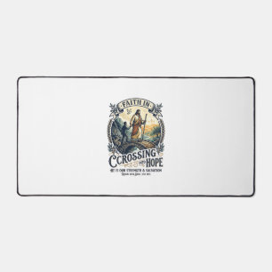 Jesus Immigration Starting Over Courage Shirt Chri Desk Mat