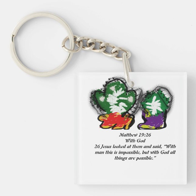 Jesus impossible key ring (Front)