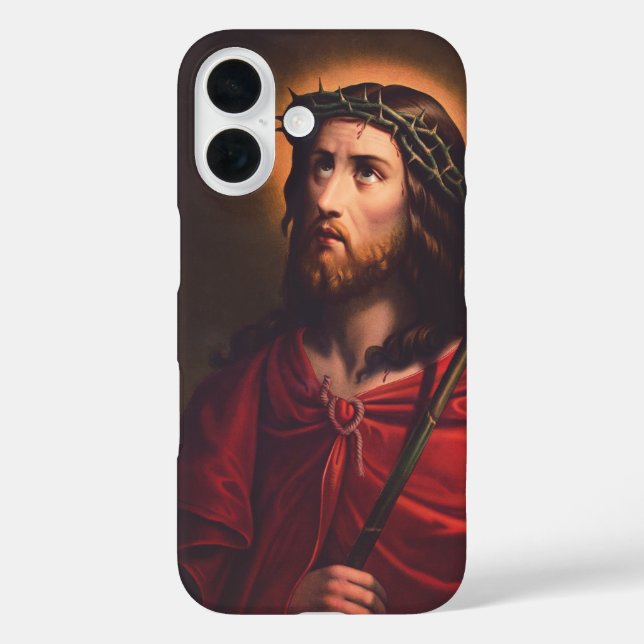 Jesus in Crown of thorns Case-Mate iPhone Case (Back)