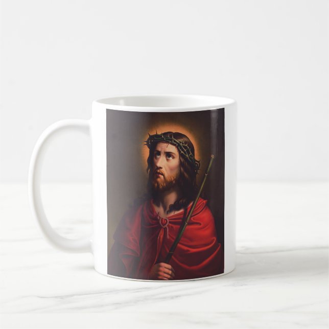 Jesus in Crown of thorns Coffee Mug (Left)