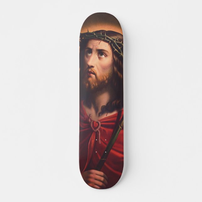 Jesus in Crown of thorns Skateboard (Front)