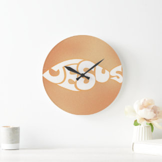 "Jesus" in Fish Shape Christian Pastor gift Large Clock