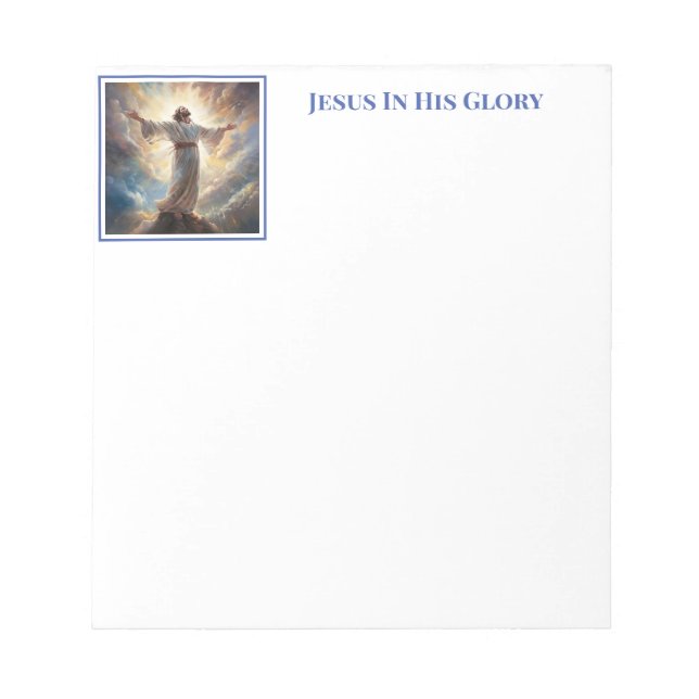 Jesus In Glory Notepad (Front)
