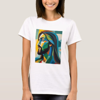 Jesus in green cubism 6 T-Shirt