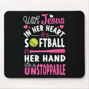 Jesus In Her Heart Softll Hand Funny Pitcher Gift Mouse Pad