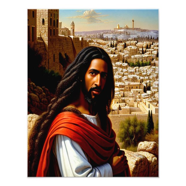 Jesus in Jerusalem Photo Enlargement (Front)