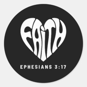 Jesus In My Heart Subtle Christian Minimal Religio Classic Round Sticker