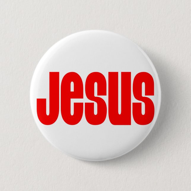 Jesus in Red 6 Cm Round Badge (Front)