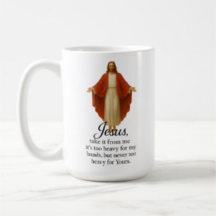 Jesus in Red and White Coffee Mug