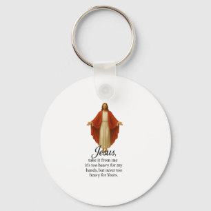 Jesus in Red and White Key Ring