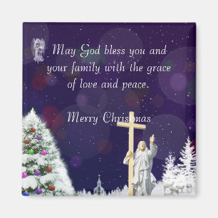 Jesus in Snow Magnet