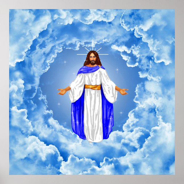 Jesus in the Clouds Poster (Front)