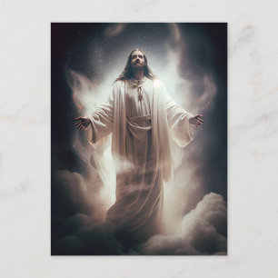 Jesus in the Cosmos AI Generated Art Postcard